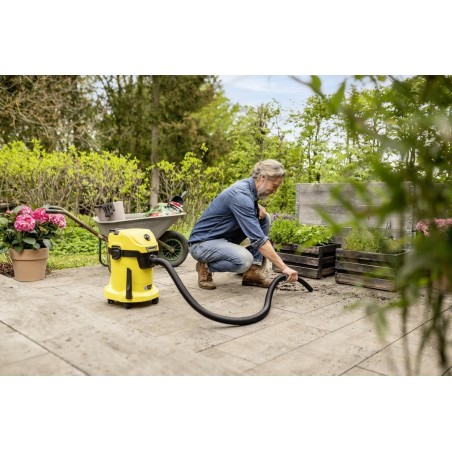 Kärcher WD 3-18 Battery Set Vacuum Cleaner - Powerful & Versatile Yellow Canister for Effortless Cleaning!